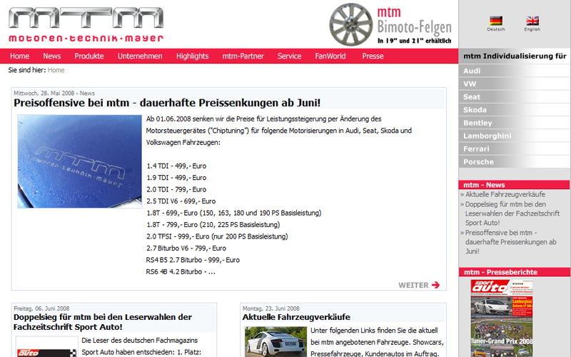 MTM - Motoren Technik Mayer - Startseite